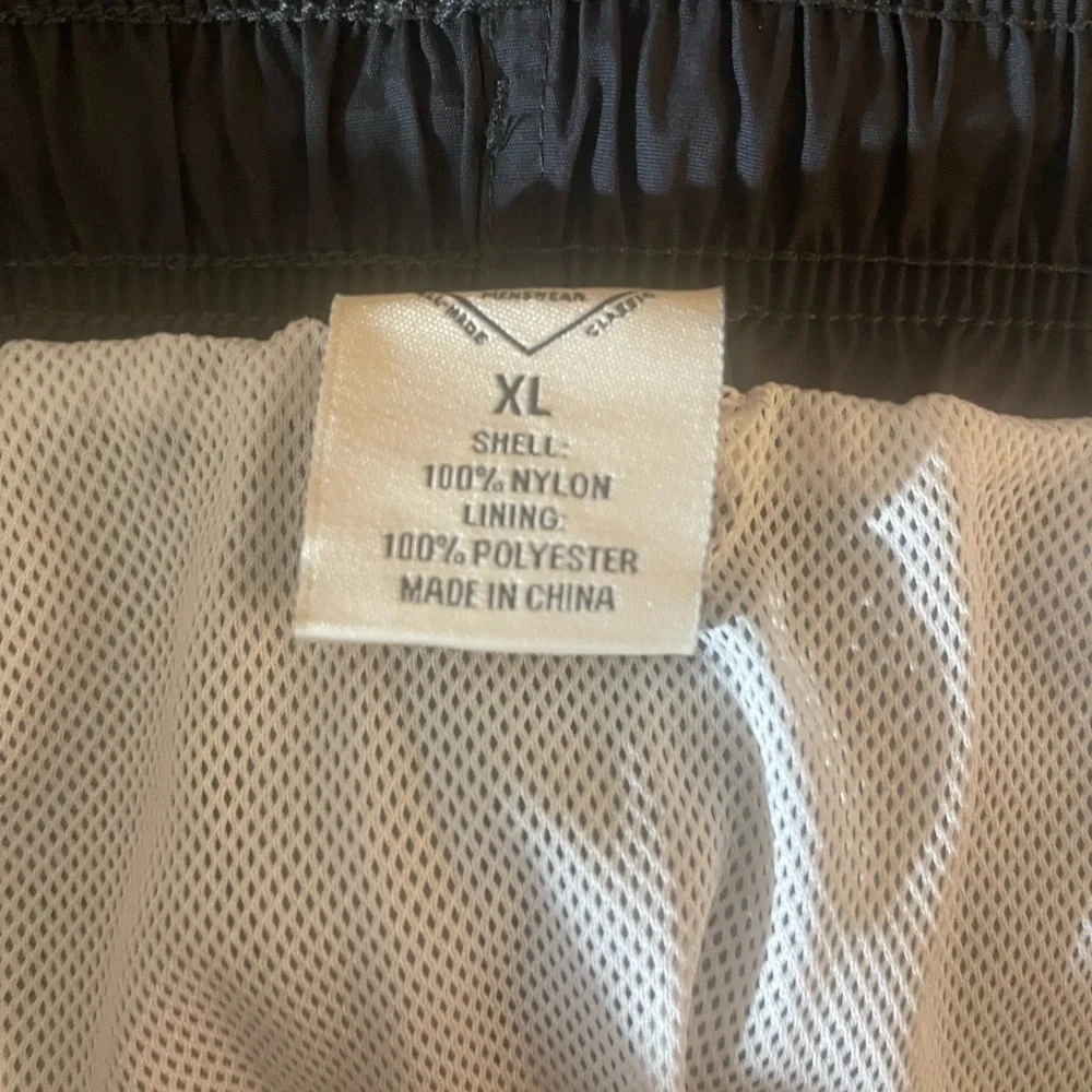 St. John's Bay Mens Size XL Black Swim Shorts with Drawstring Swim Trunks NWT